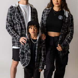 808ALLDAY *Toddler/Youth  Black Hooded Flannel