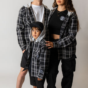 808ALLDAY *Toddler/Youth  Black Hooded Flannel