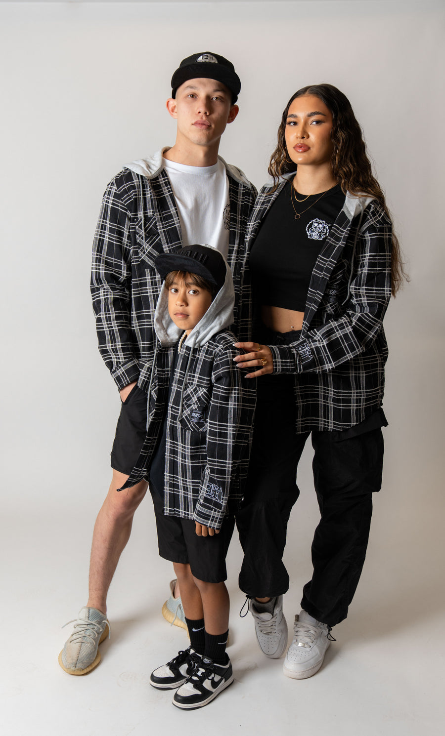 808ALLDAY Black Hooded Flannel