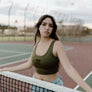 808ALLDAY Women's Army Green Crop Tank