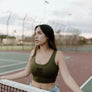 808ALLDAY Women's Army Green Crop Tank