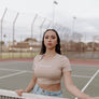 808ALLDAY Women's Sand Crop Tee