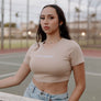808ALLDAY Women's Sand Crop Tee