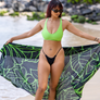 808ALLDAY Lime Green Floral Pareo
