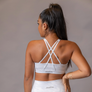 808ALLDAY Women's White Camo Halter Sports Bra