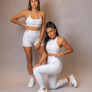 808ALLDAY Women's White Camo Leggings