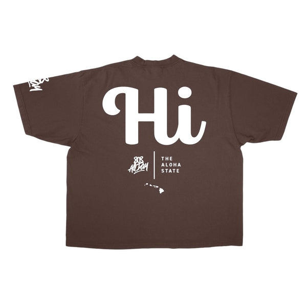 808ALLDAY Premium Max Heavyweight Aloha State Mocha Tee