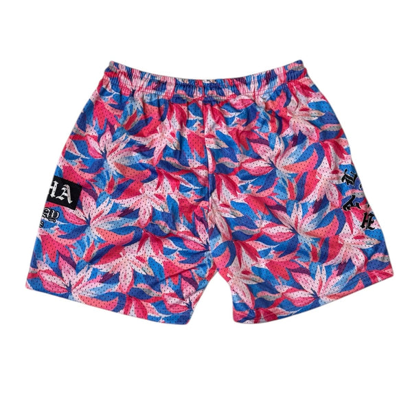 808ALLDAY Pink Aloha OE Mesh Shorts