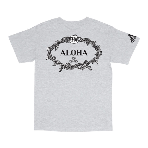 808ALLDAY Grey Aloha Brada Lei T-Shirt