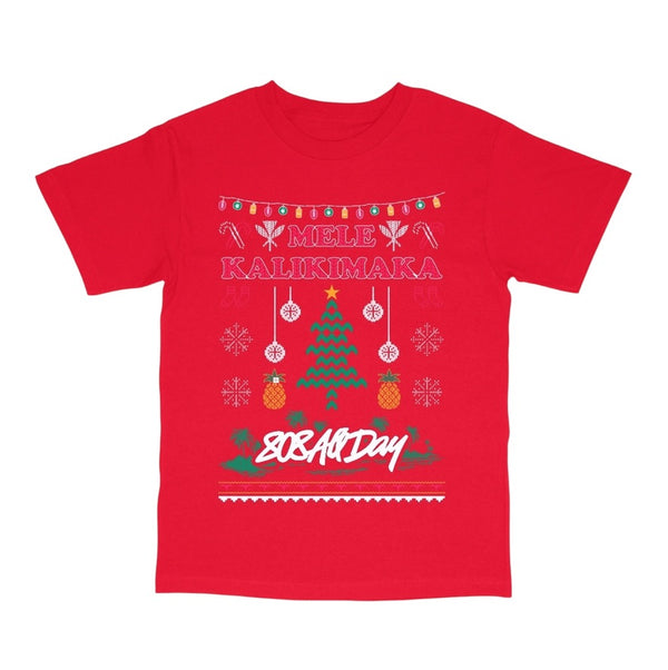 808ALLDAY Red Mele Kalikimaka T-Shirt