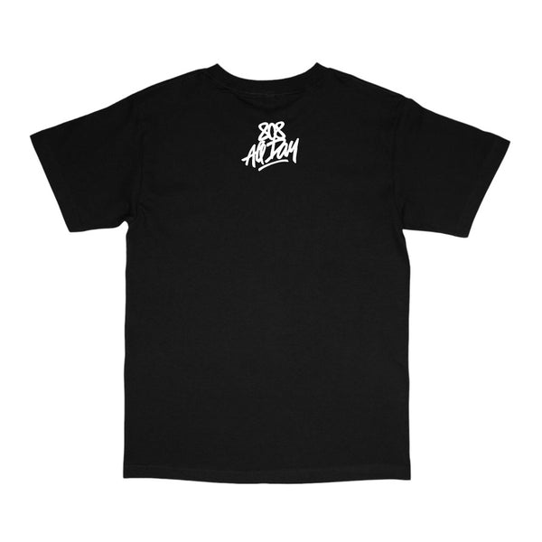 808ALLDAY  Camo Lucky Cat Black T-Shirt