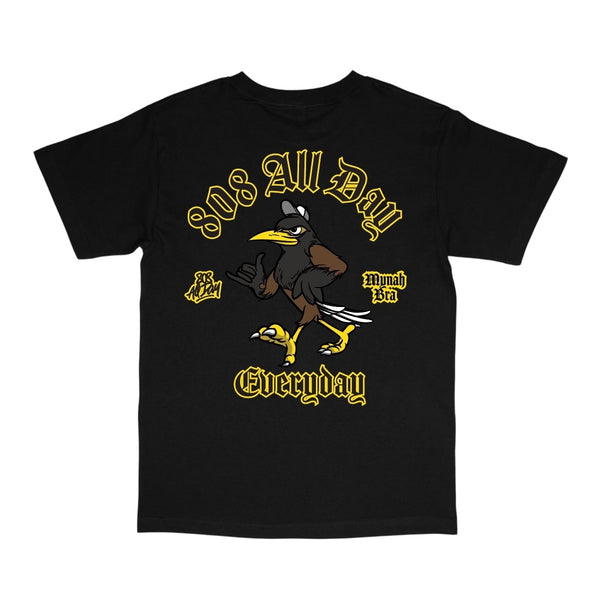 808ALLDAY Black Mynah Bird T-Shirt