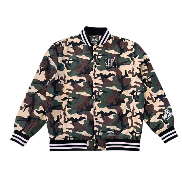 808ALLDAY  Camo Satin Hawaii Jacket