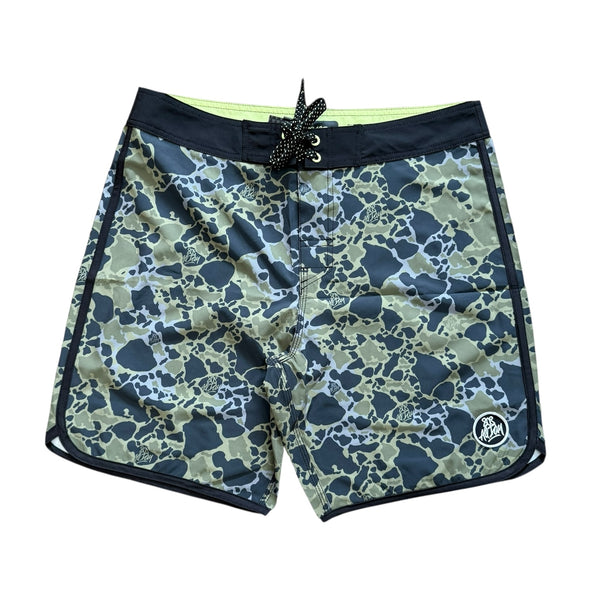 808ALLDAY Green Island Camo Boardshorts