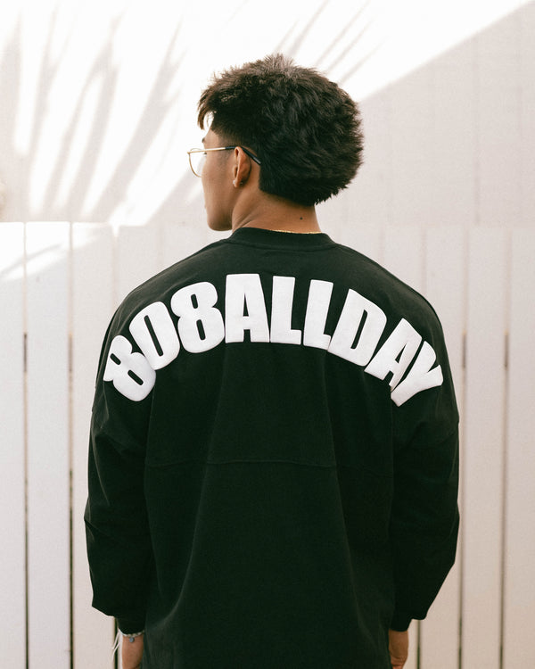 808ALLDAY Heavyweight Black Oversized Jersey L/S