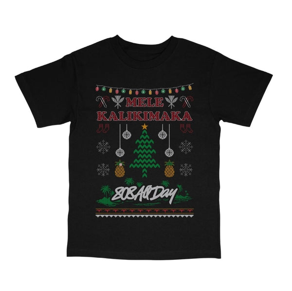 808ALLDAY Black Mele Kalikimaka T-Shirt