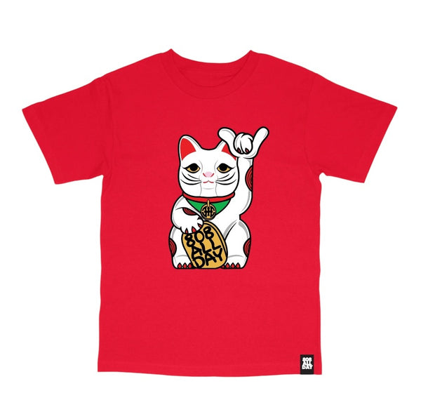 808ALLDAY Red Lucky Cat T-Shirt