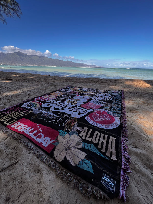 808ALLDAY Mash Up Tapestry Throw Blanket