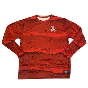 808ALLDAY Red Desert Camo Tag Dri Fit Performance Long Sleeve
