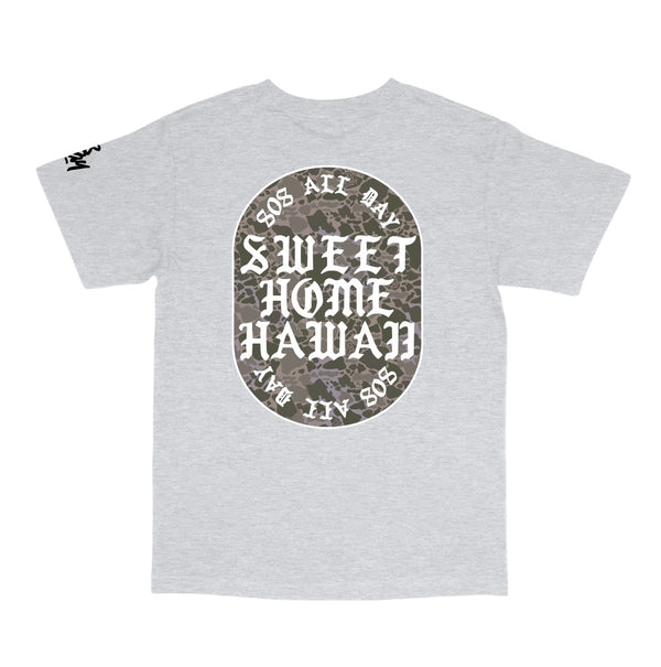 808ALLDAY Grey Island Camo SHH T-Shirt