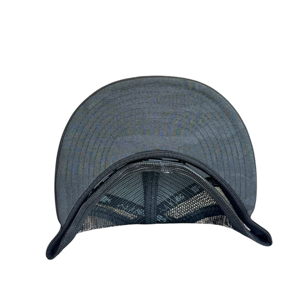 808ALLDAY New Era 59Fifty Black/Metallic Silver Flagship Sticker Fitted Cap