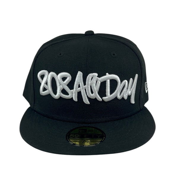 808ALLDAY New Era 59fifty Black Script Fitted Cap