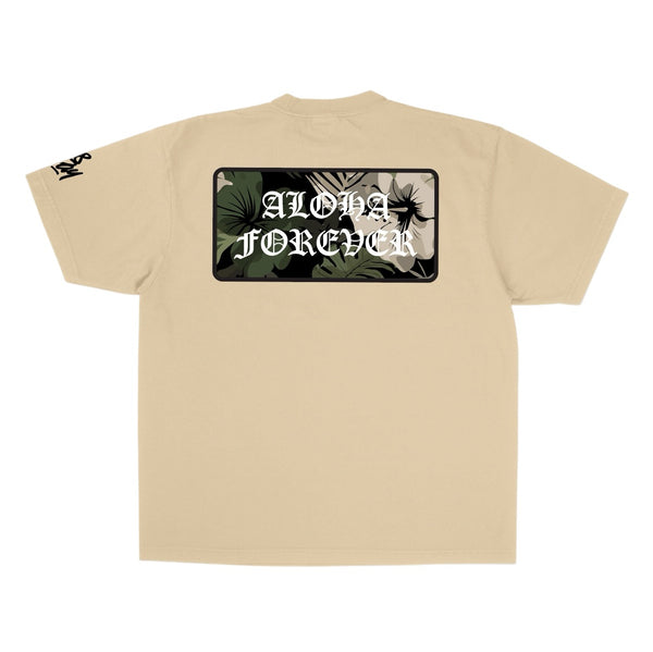 808ALLDAY Premium Heavyweight Oatmeal Camo Floral AF Tee