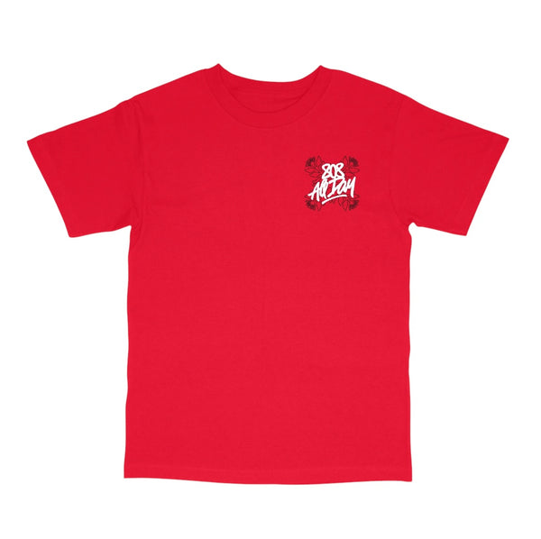808ALLDAY Red Quilt Puff Print Tag T-Shirt
