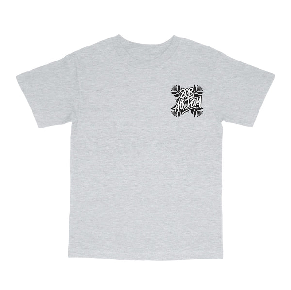 808ALLDAY Athletic Grey Quilt Tag T-Shirt