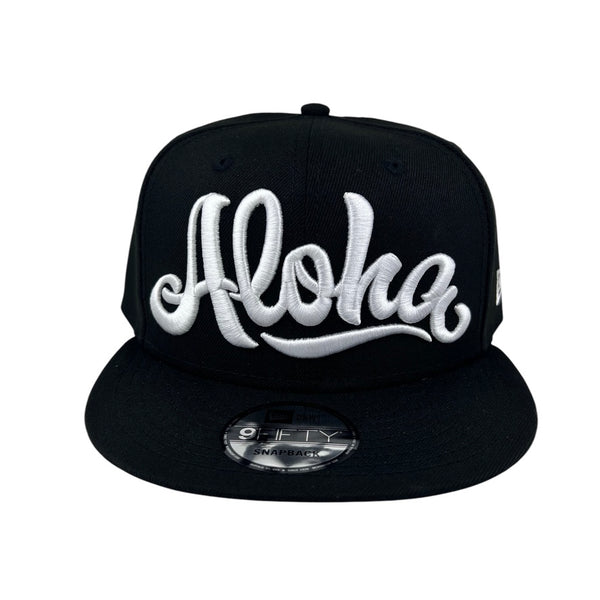 808ALLDAY  New Era 9Fifty Aloha Script Black Snapback