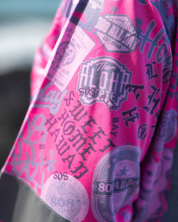 808ALLDAY Neon Pink Reflective Dri Fit Performance L/S