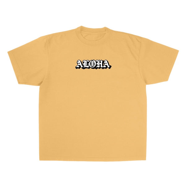 808ALLDAY Premium Max Heavyweight Aloha OE Mustard Tee