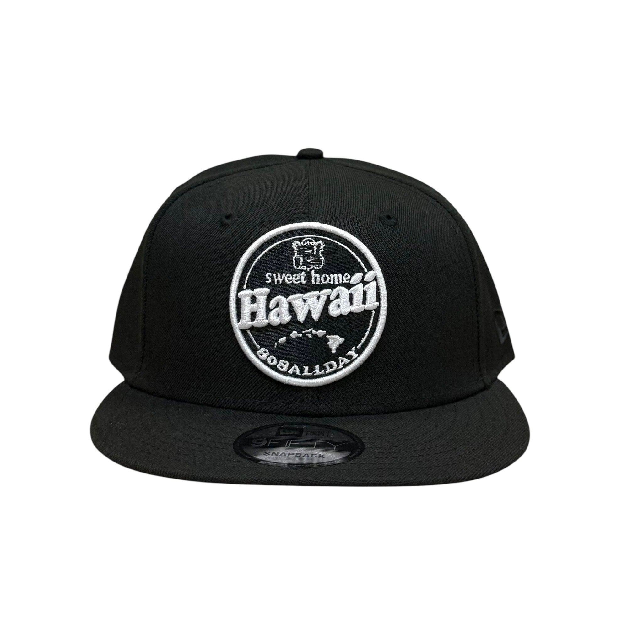 808allday Hawaii 59Fifty New All Black 7-1/2