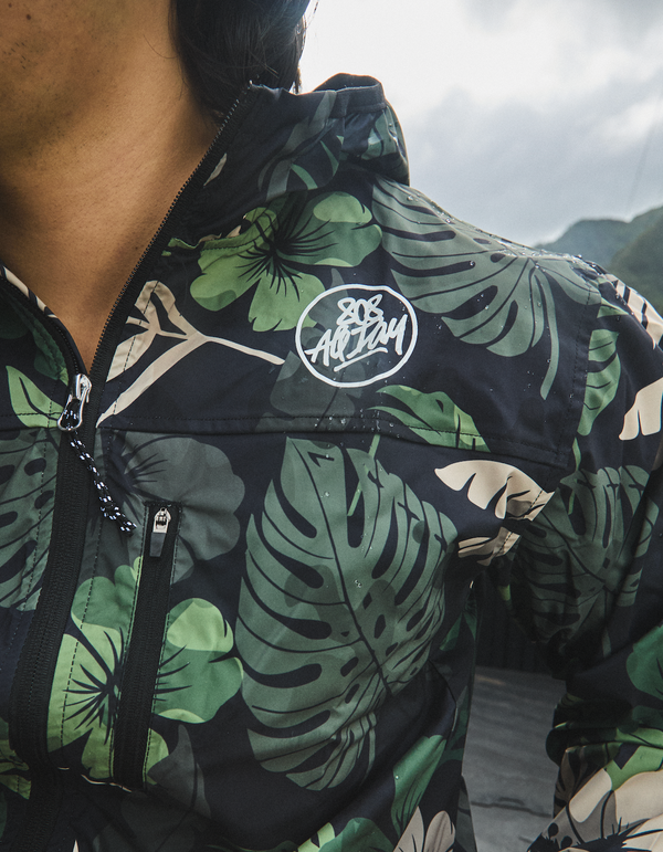 808ALLDAY Green Camo Windbreaker