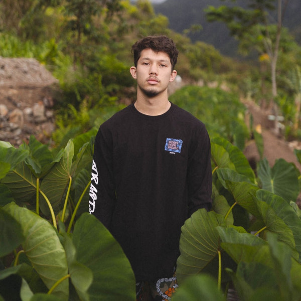 808ALLDAY SHH Floral Black L/S