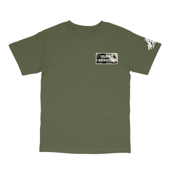 808ALLDAY Army Green Camo Floral AF T-Shirt