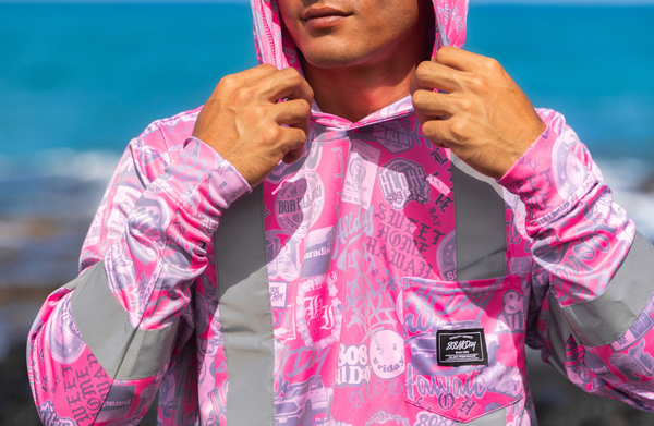 808ALLDAY Hooded Neon Pink Dri Fit Performance L/S