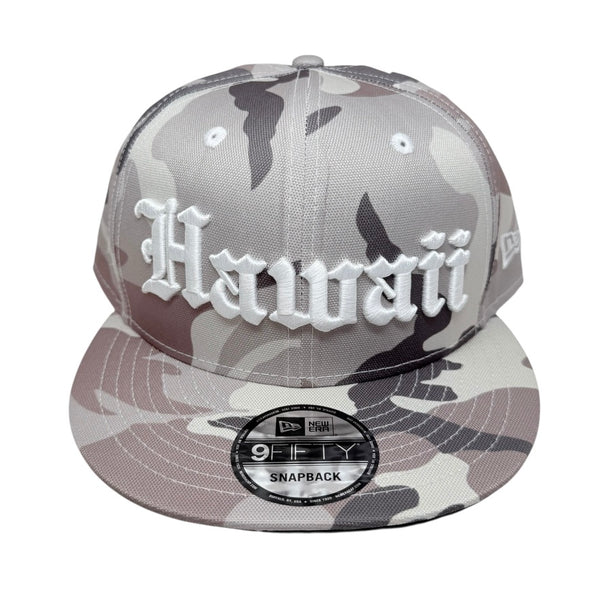 808ALLDAY New Era 9Fifty Chrome Beige Camo Hawaii Snapback