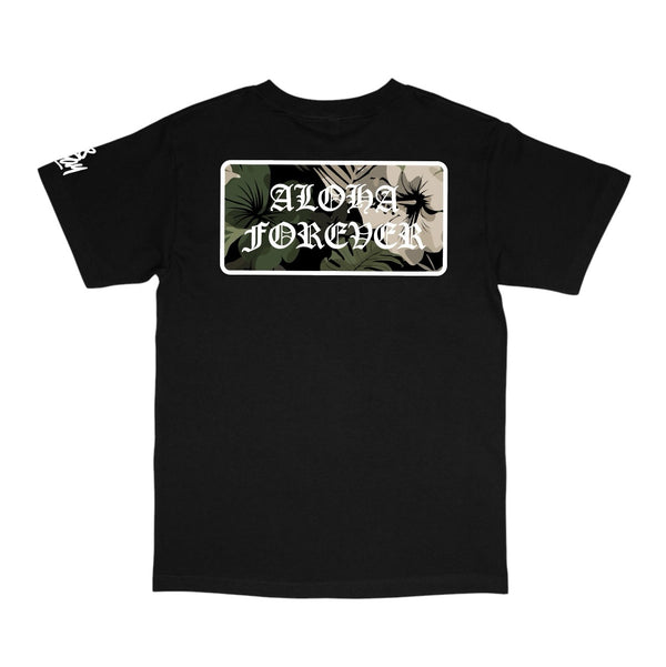 808ALLDAY Black Camo Floral AF T-Shirt
