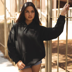 808ALLDAY Men's Premium Embroidered Black Hoodie