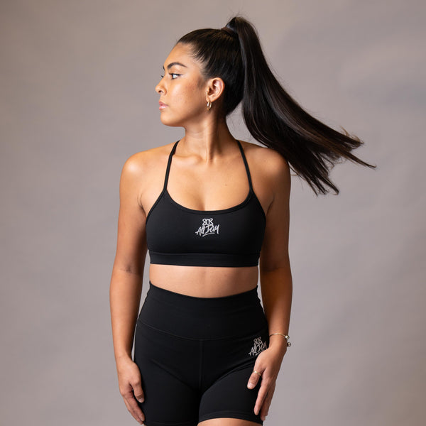 808ALLDAY Women's Black Adjustable Sports Bra