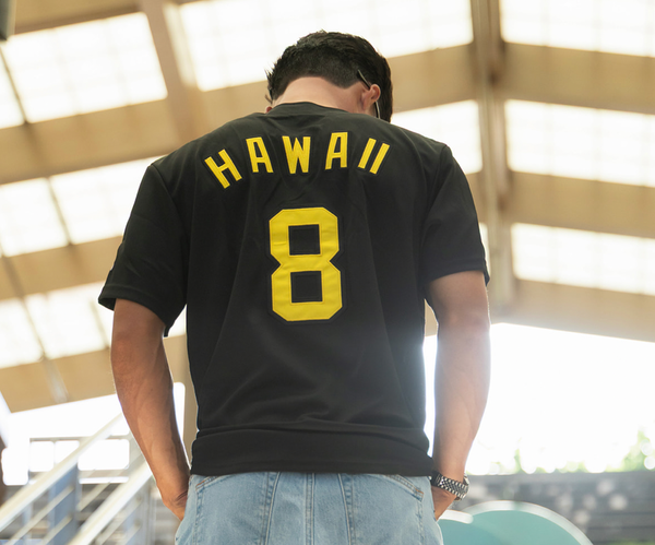 808ALLDAY Black Aloha Baseball Jersey