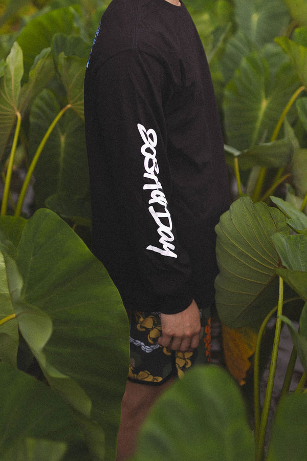 808ALLDAY SHH Floral Black L/S