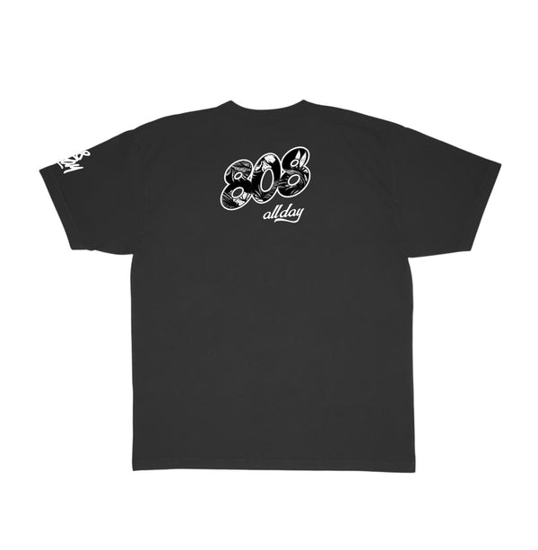 808ALLDAY Premium Max Heavyweight Black Aloha Friday Tee