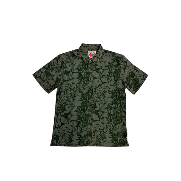 808ALLDAY Toddler/Youth Green Box Floral Button Up