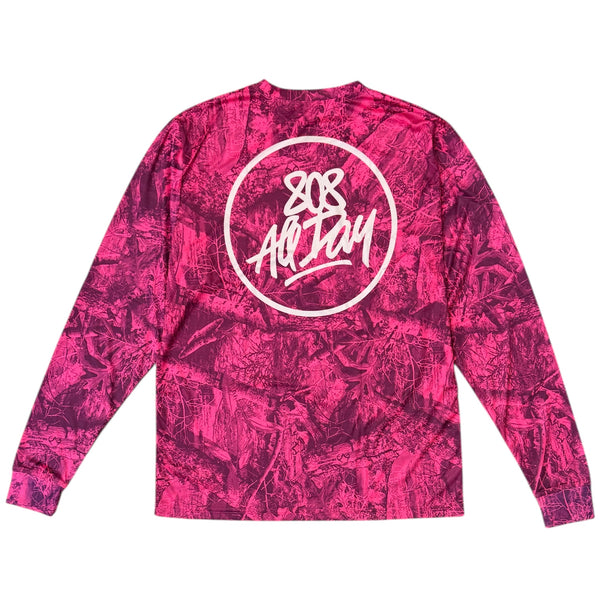 808ALLDAY Pink Real Tree Camo Dri Fit Performance L/S