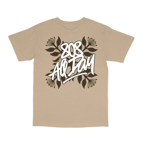 808ALLDAY Quilt Tag Sand T-Shirt