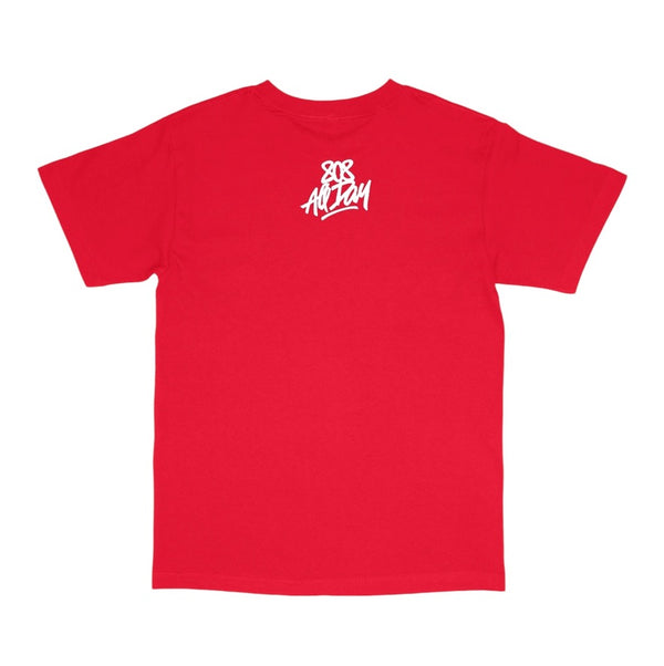 808ALLDAY Red Lucky Cat T-Shirt