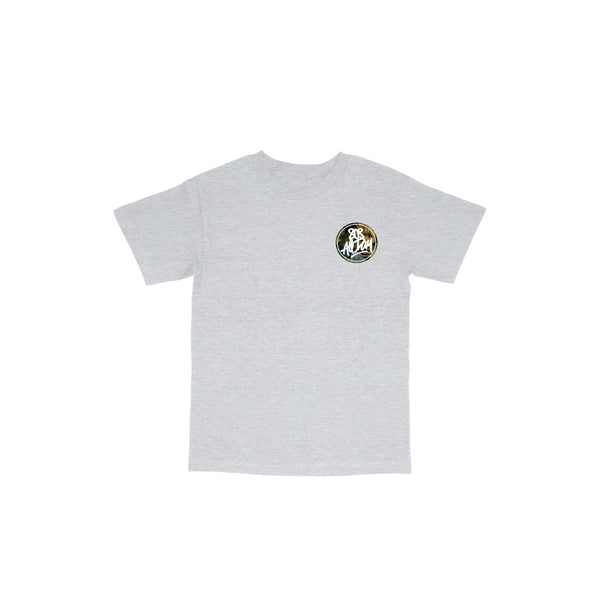 808ALLDAY Toddler/Youth Grey Floral Circle Tag Tee
