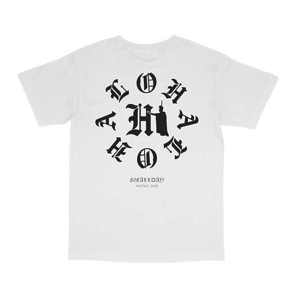 808ALLDAY White Aloha OE Box Logo T-Shirt